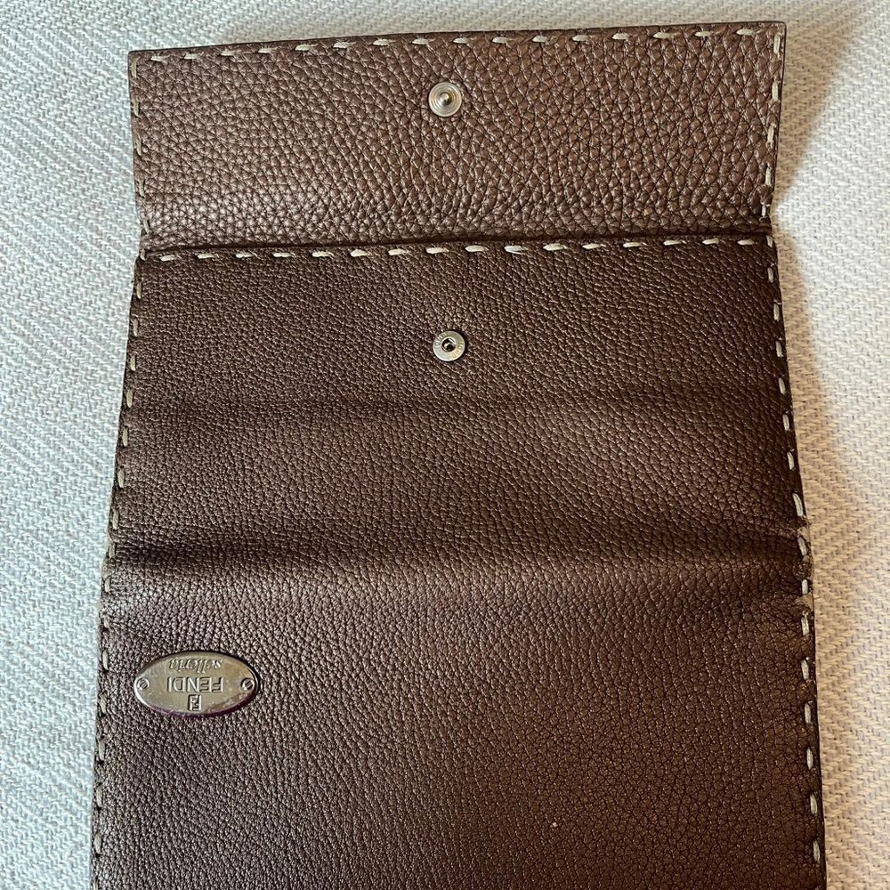 Fendi Brown Selleria Leather Continental Wallet - Picture 10 of 13